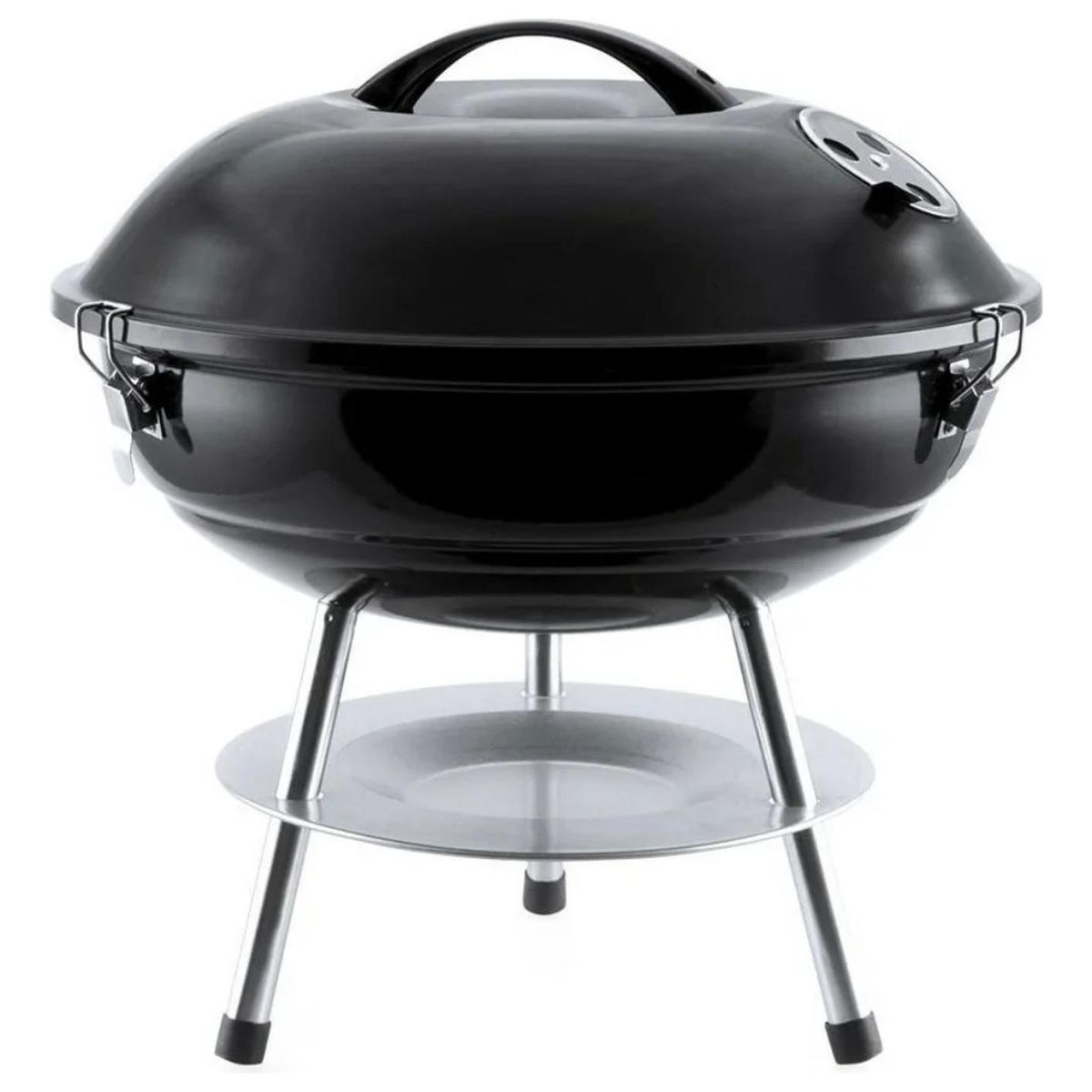 IMPORTCLICK - Parrilla Redonda Tapa Metal Mayrax 36 CM - Negro