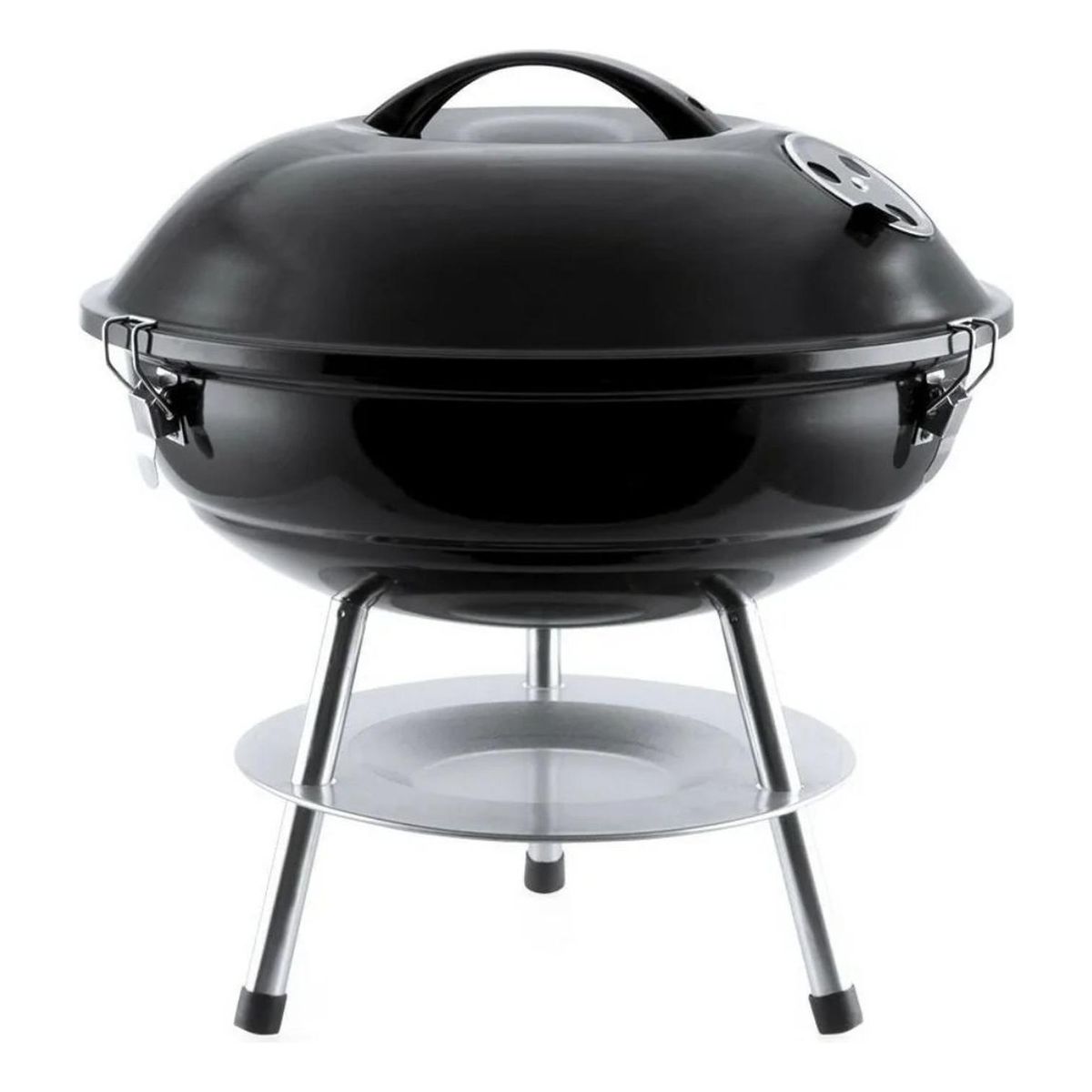 IMPORTCLICK - Parrilla Redonda Tapa Metal Mayrax 36 CM - Negro