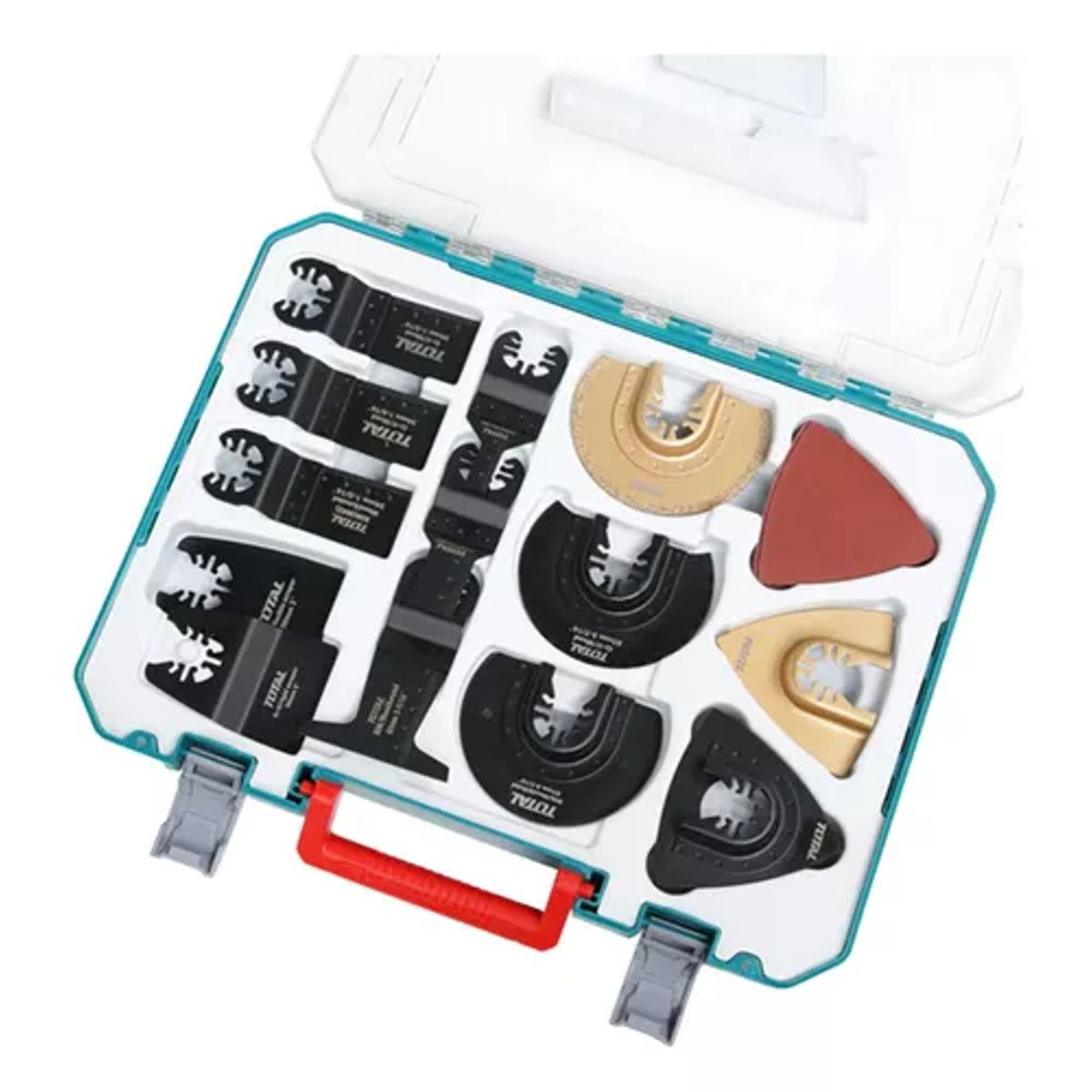 TOTAL TOOLS - Kit Juego De Hojas Multifuncional Oscilante 23 Piezas Total