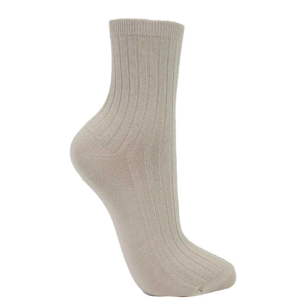 MONARCH - Calcetín Bamboo Acanalado Crudo Monarch