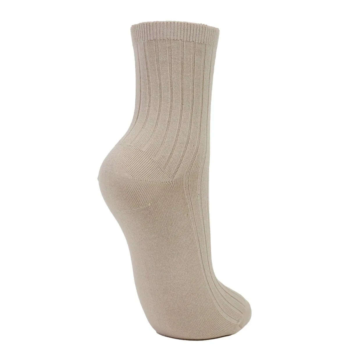 MONARCH - Calcetín Bamboo Acanalado Crudo Monarch
