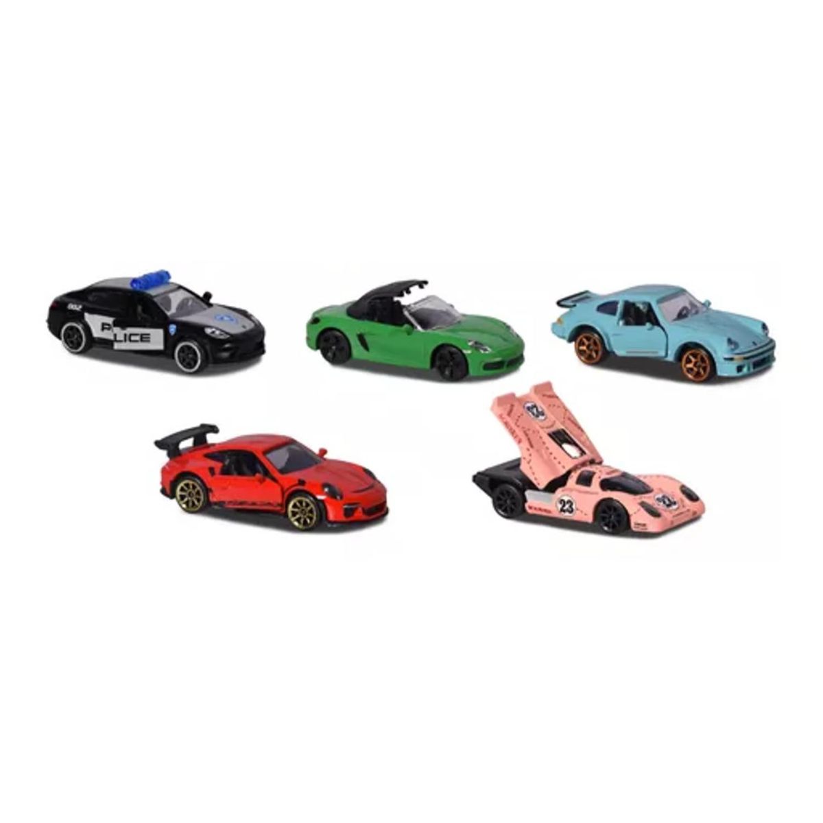 GENERICO - Juguete Pack 5 Autos 1:62 Metalicos Porsche Edition Infantil