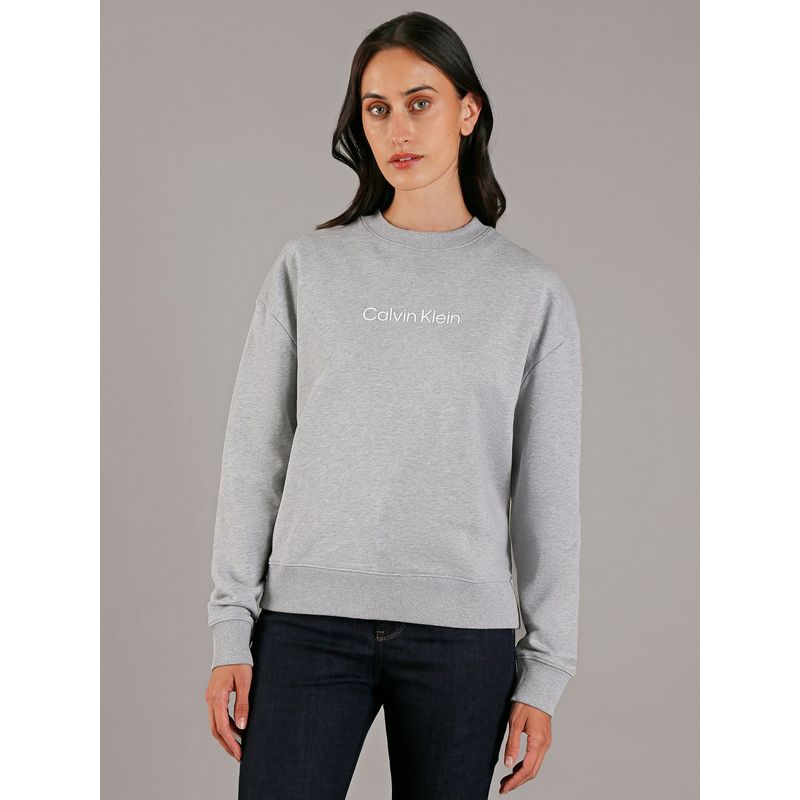 CALVIN KLEIN - Polerón Hero Logo Gris Calvin Klein