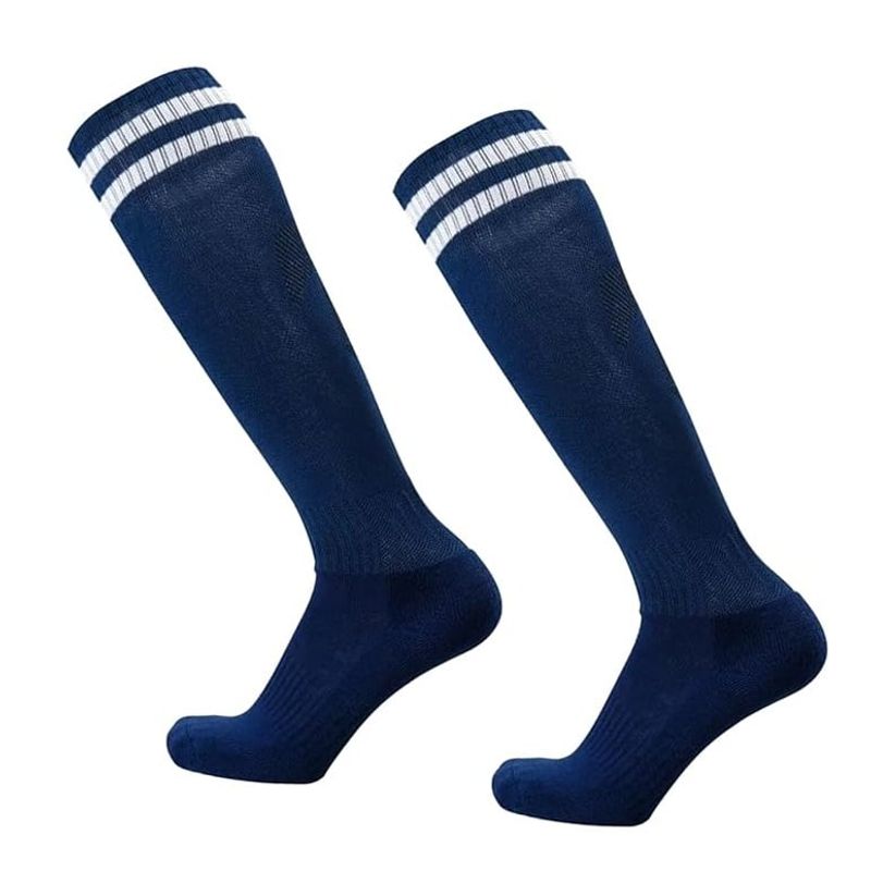 GARSIL - x6 Calcetas Deportivas De Futbol Con Lineas - Medias Soccer - Unisex