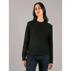 CALVIN KLEIN - Sweater Boucle Rib Negro