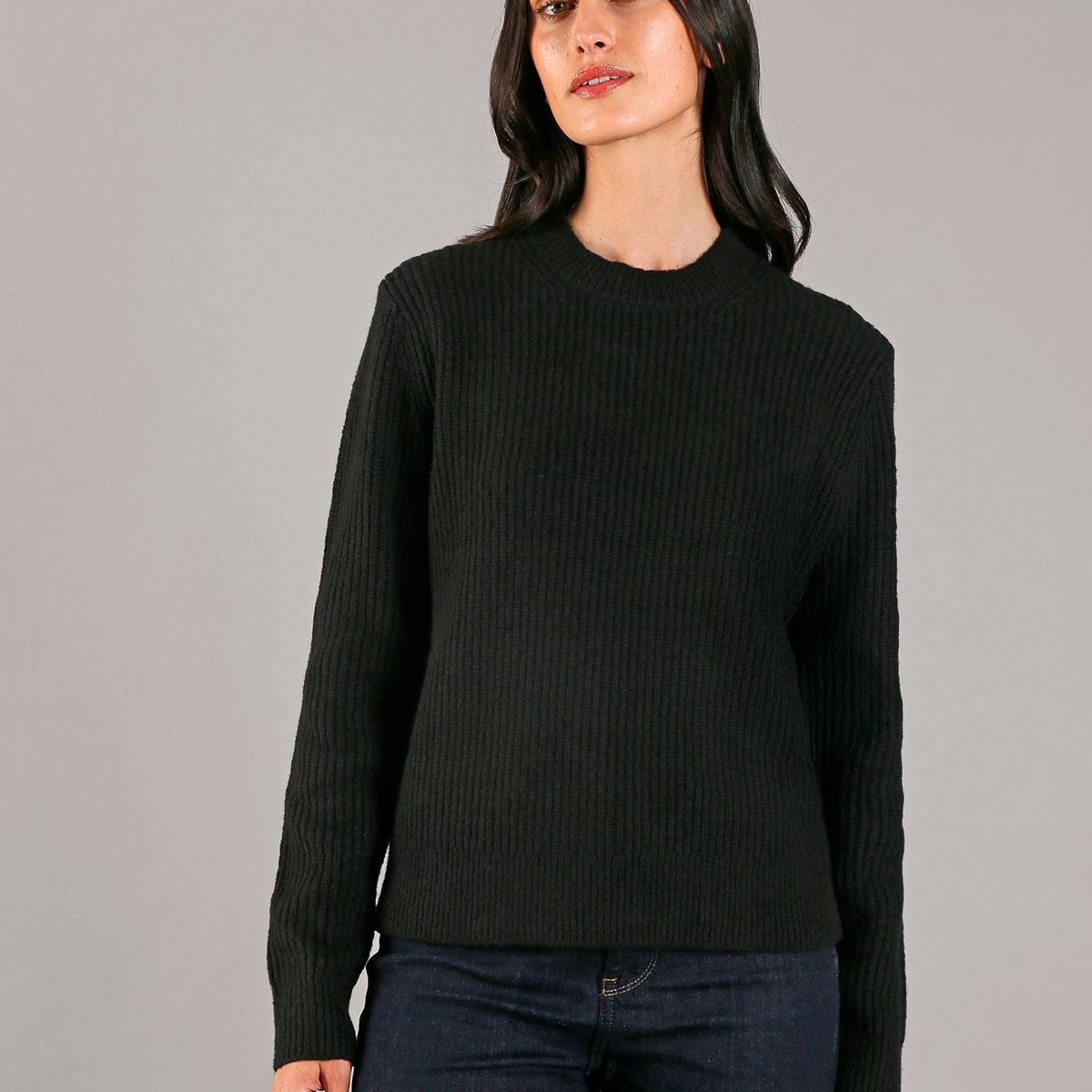 CALVIN KLEIN - Sweater Boucle Rib Negro Calvin Klein