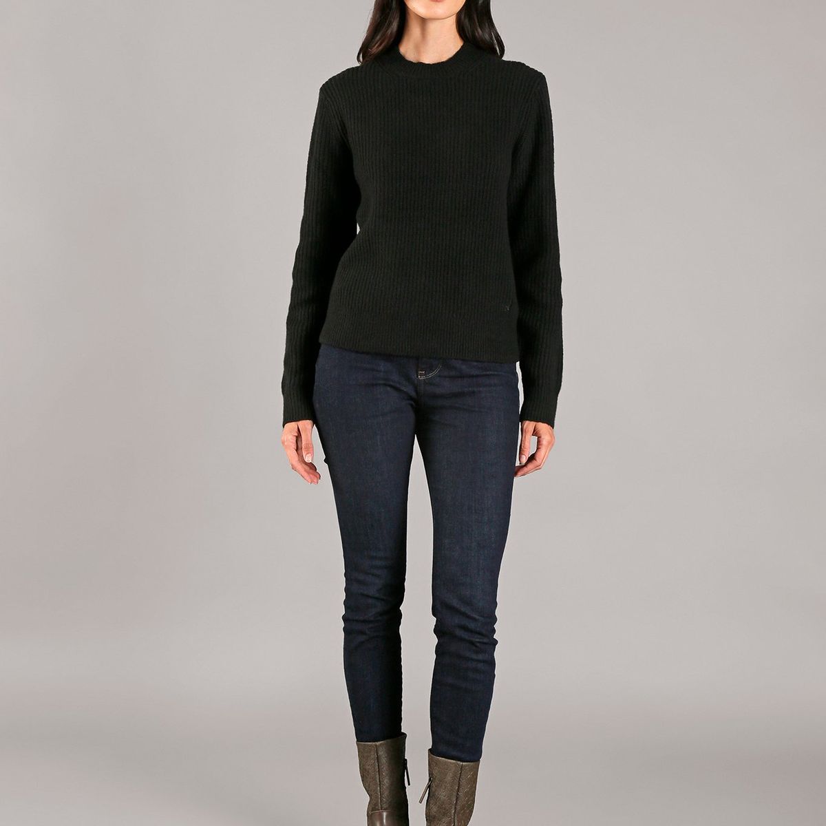 CALVIN KLEIN - Sweater Boucle Rib Negro Calvin Klein