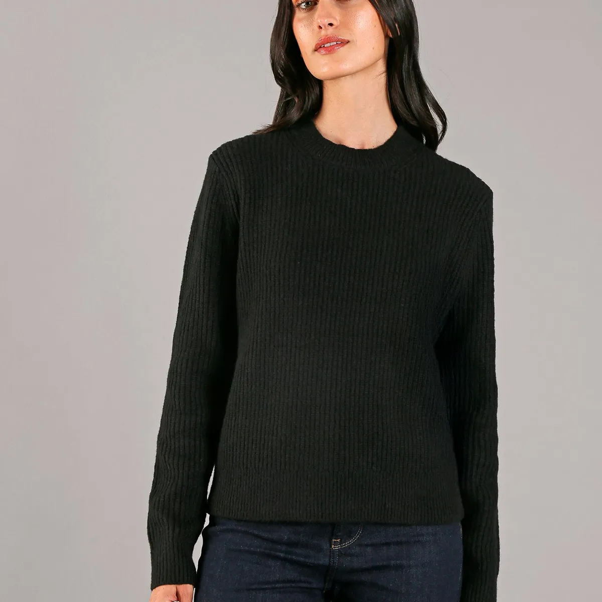 CALVIN KLEIN - Sweater Boucle Rib Negro Calvin Klein