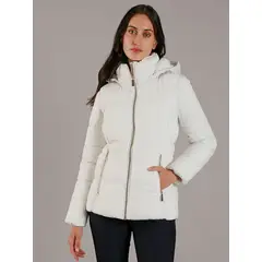 CALVIN KLEIN - Parka Liquid Stretch Puffer Blanco