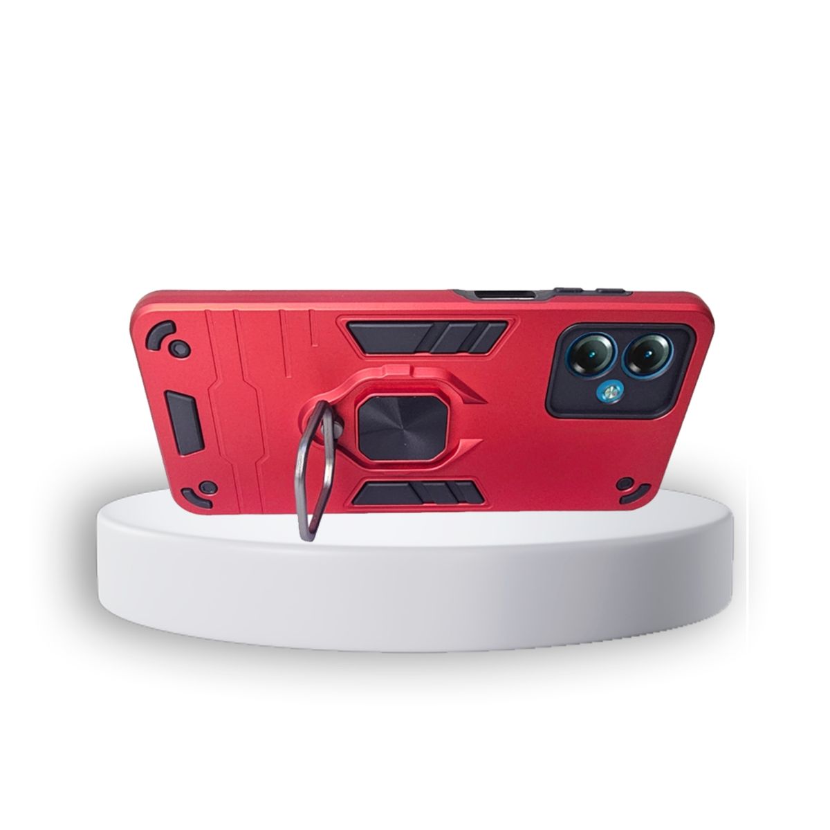 GENERICO - CARCASA ANILLO ANTIGOLPE PARA CELULAR MOTOROLA G54 COLOR ROJO