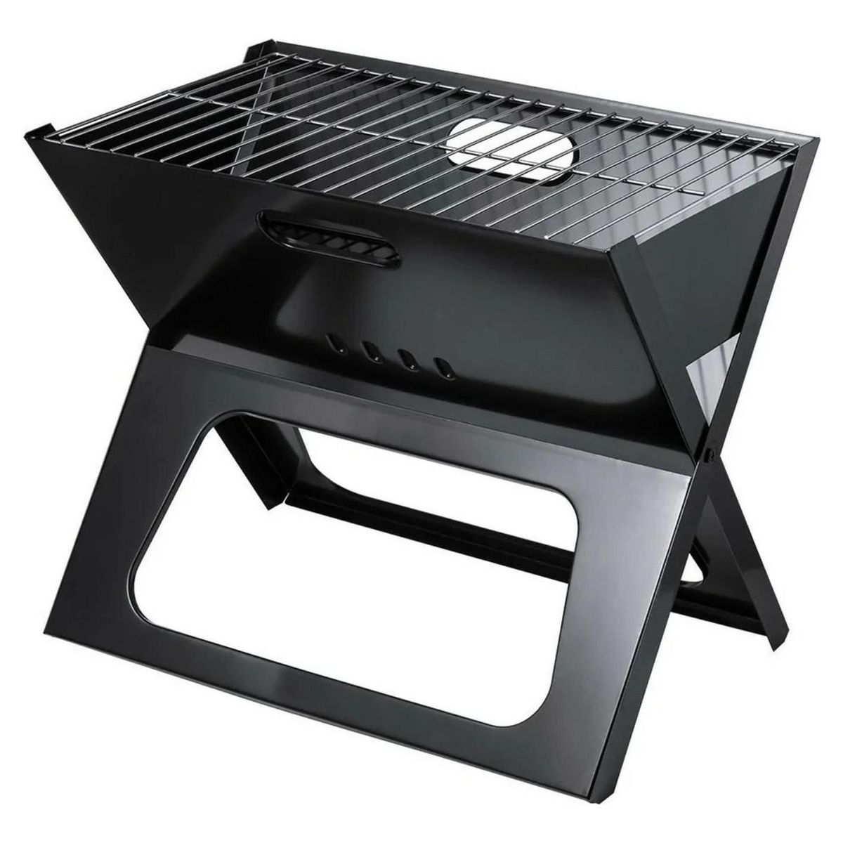 IMPORTCLICK - Parrilla Plegable Portátil Metal 44x36x28 CM - Negro