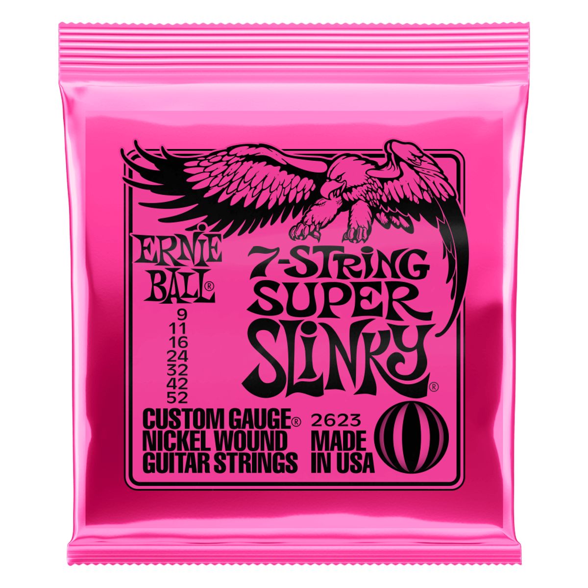 ERNIE BALL - Set 7 Cuerdas Guitarra Eléctrica 9-52 2623 Ernie Ball