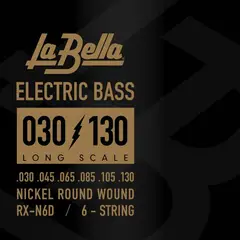 LA BELLA - Set de 6 Cuerdas Bajo Eléctrico 30-130 RX-N6D