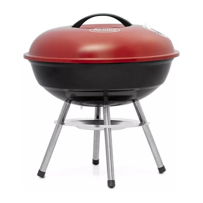 IMPORTCLICK - Parrilla Asado Carbón Redonda 36 CM Roja - Negro