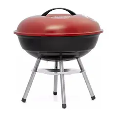 IMPORTCLICK - Parrilla Asado Carbón Redonda 36 CM Roja - Negro