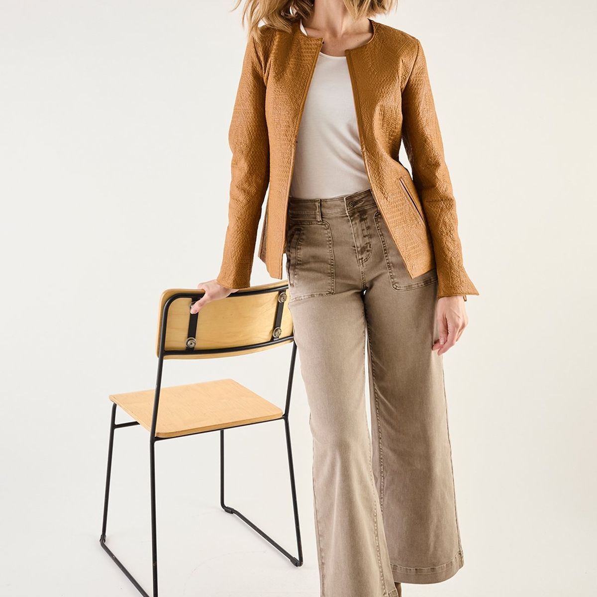 MA GRIFFE - Chaqueta Café Mujer Magriffe