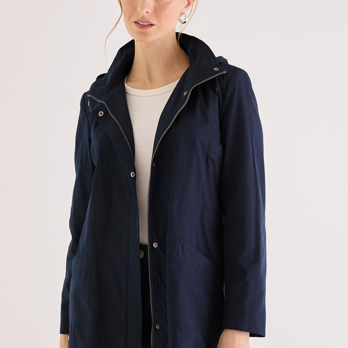 MA GRIFFE - Trench Azul Marino Mujer Magriffe