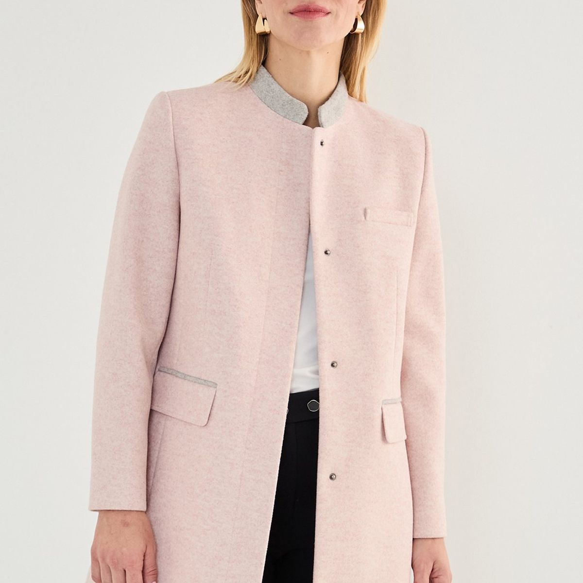 MA GRIFFE - Abrigo Rosado Mujer Magriffe