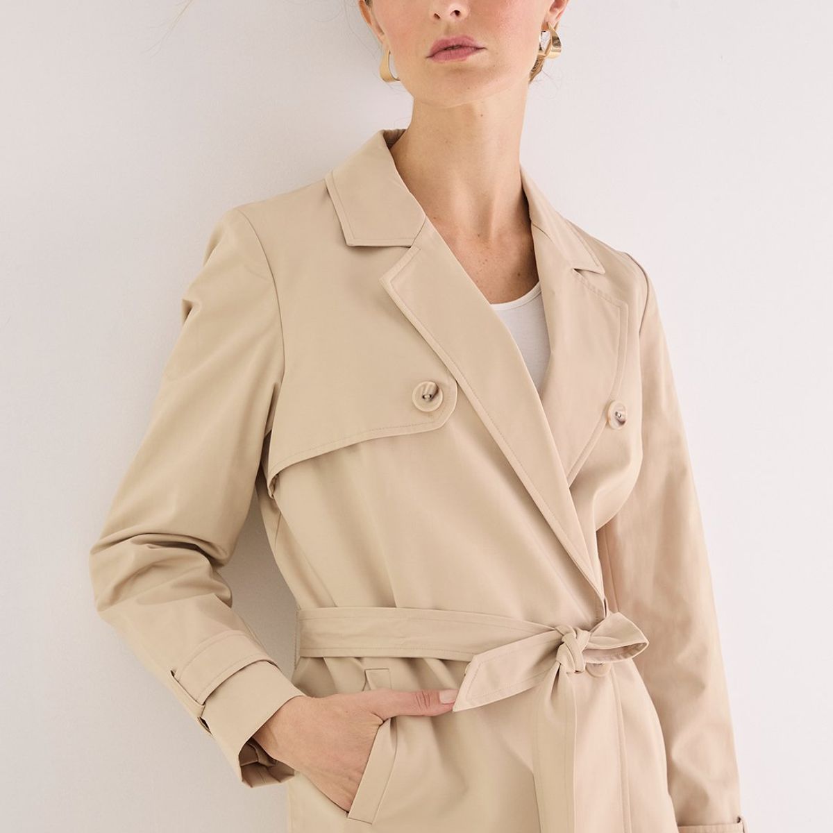 MA GRIFFE - Trench Beige Mujer Magriffe