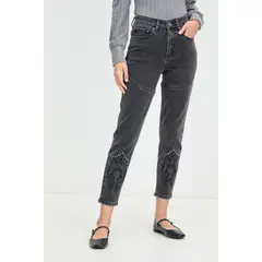 IO - Jeans Pitillo Liso Negro