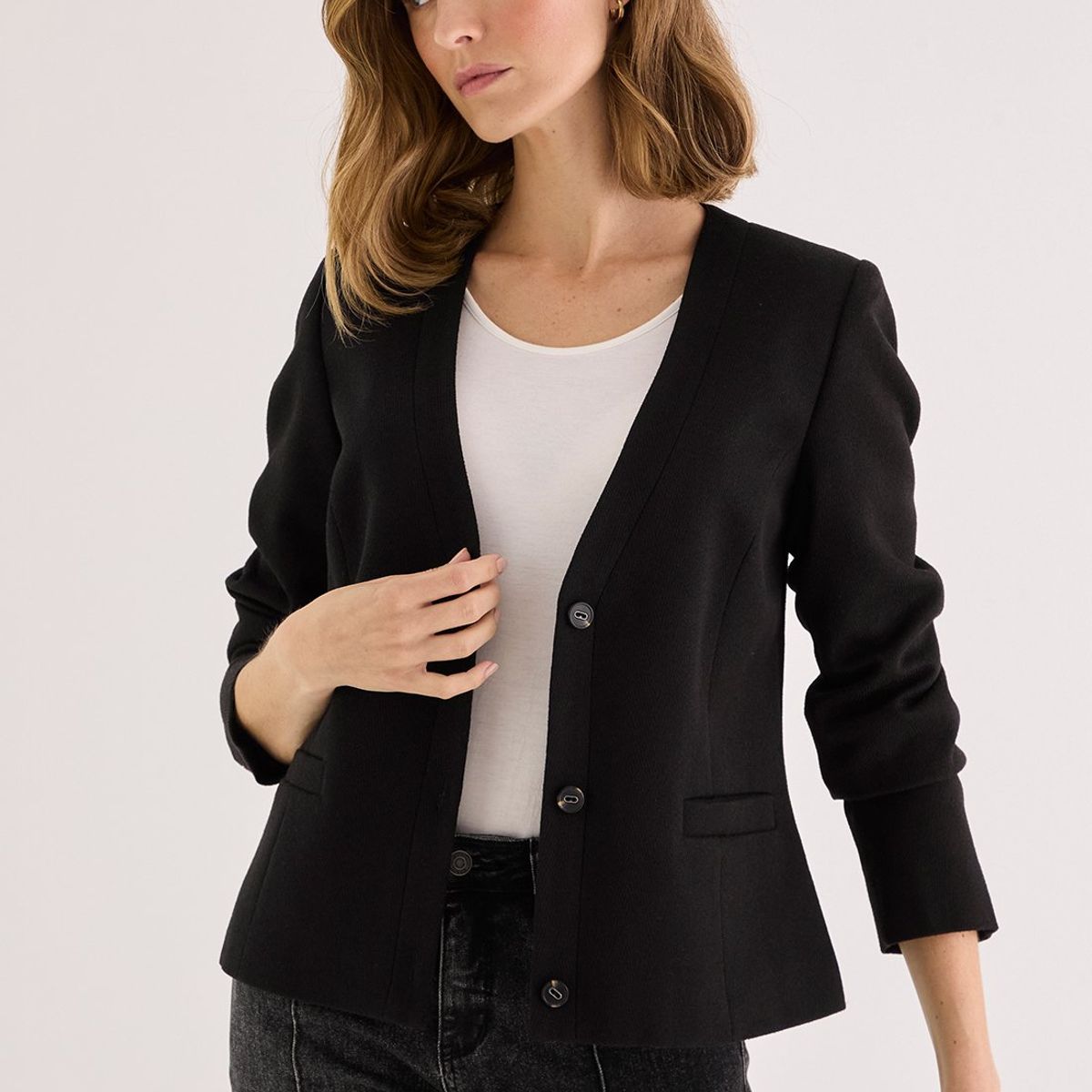 MA GRIFFE - Blazer Negro Mujer Magriffe