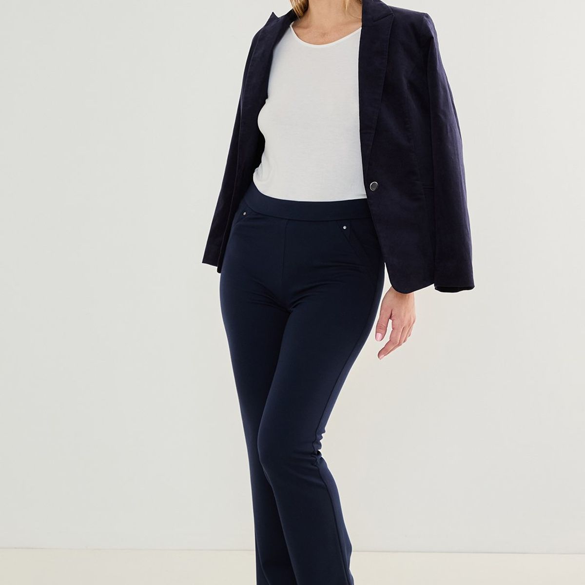 MA GRIFFE - Calza Azul Marino Mujer Magriffe