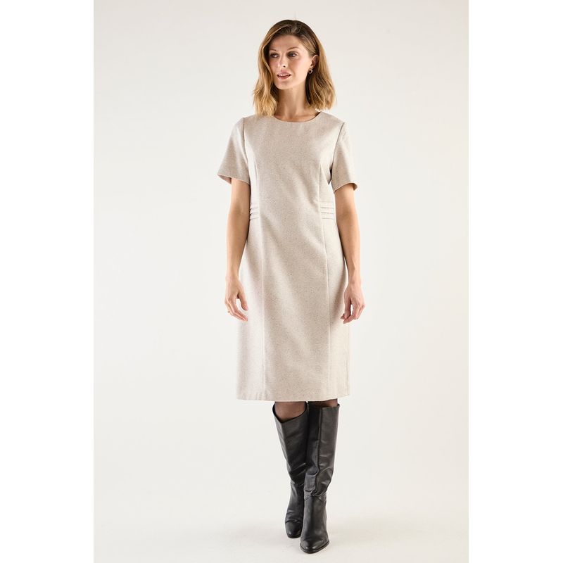 MA GRIFFE - Vestido Tipo Jumper Gris Magriffe