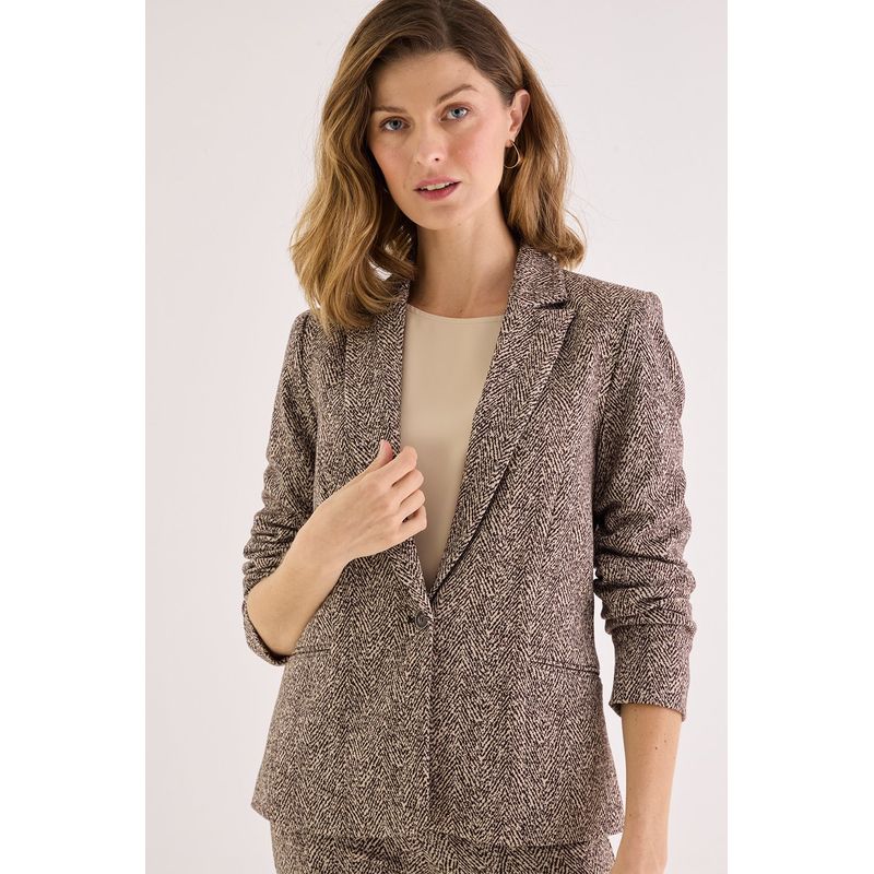 MA GRIFFE - Blazer Fantasia Zigzag Negro Magriffe