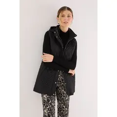 MA GRIFFE - Parka Sin Mangas Negro Magriffe