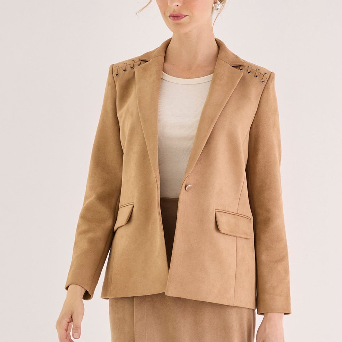 MA GRIFFE - Blazer Café Mujer Magriffe