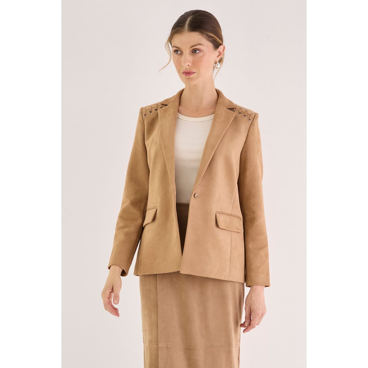 MA GRIFFE - Blazer Café Mujer Magriffe