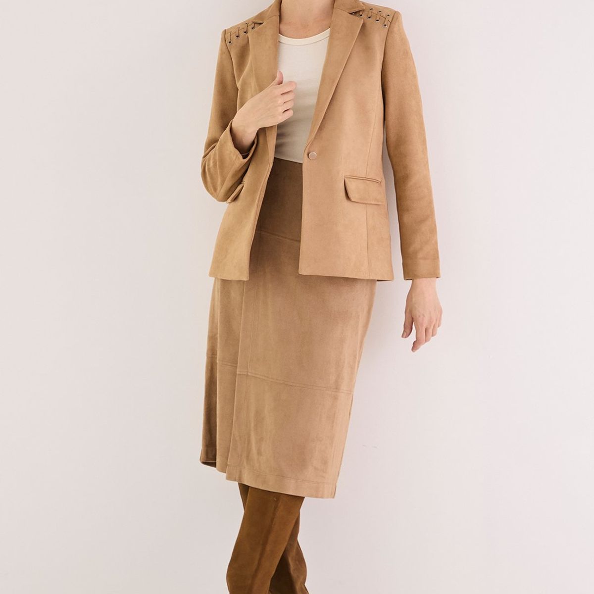 MA GRIFFE - Blazer Café Mujer Magriffe