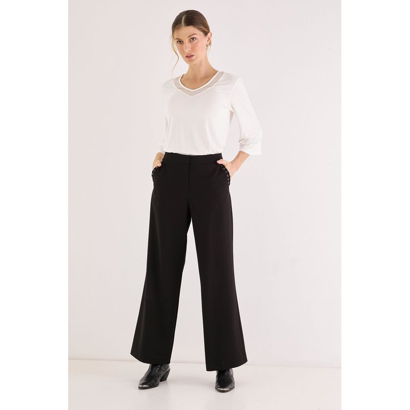 MA GRIFFE - Pantalon Negro Mujer Magriffe