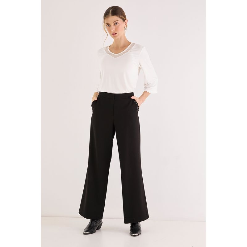 MA GRIFFE - Pantalon Negro Mujer Magriffe