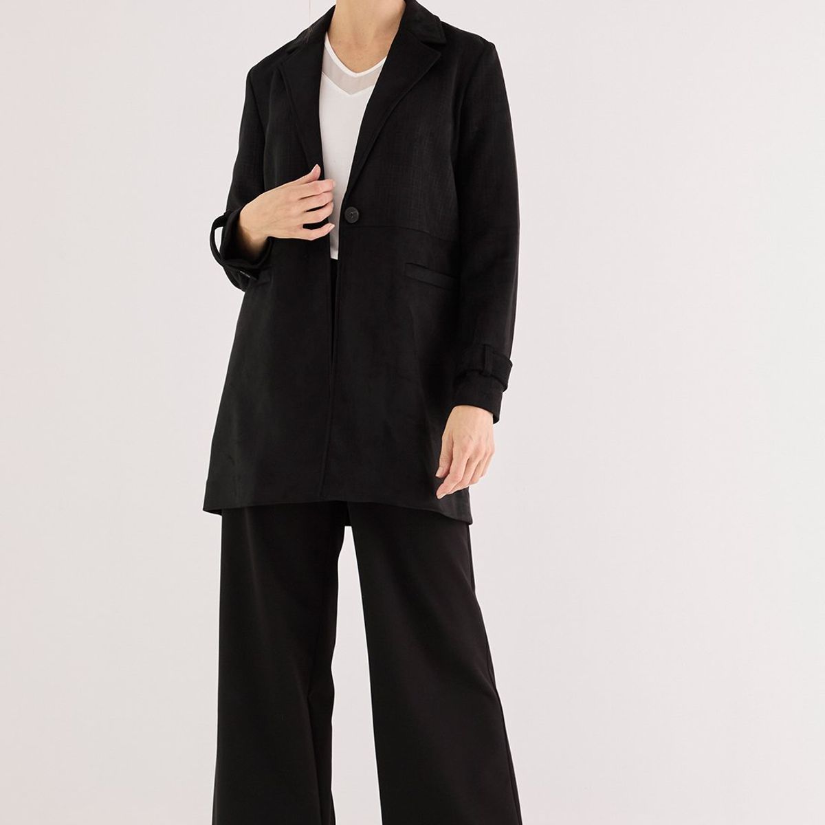 MA GRIFFE - Trench Negro Mujer Magriffe