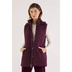 MA GRIFFE - Parka Sin Mangas Burdeo Magriffe