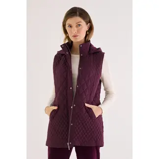 MA GRIFFE - Parka Sin Mangas Burdeo Magriffe