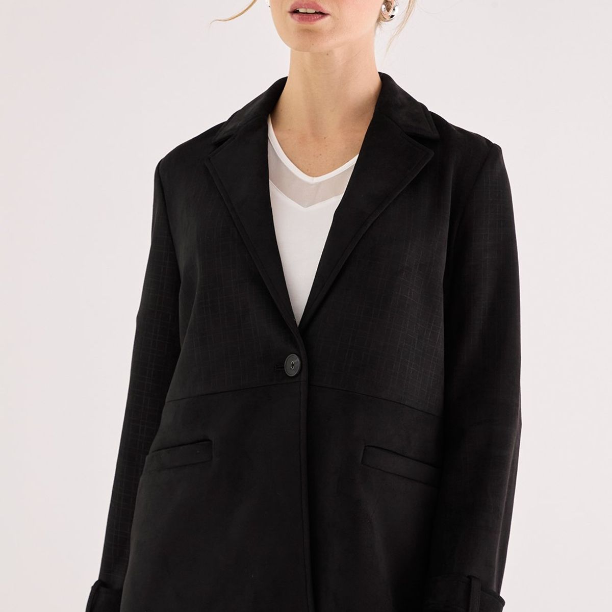 MA GRIFFE - Trench Negro Mujer Magriffe