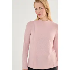 MA GRIFFE - Polera Manga Larga Rosado Mujer Magriffe