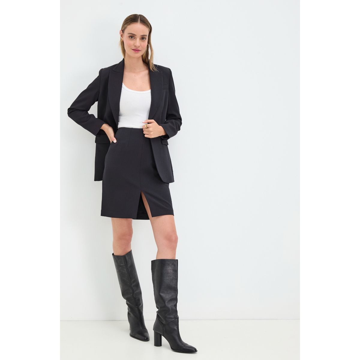 IO - Falda Corta Negro Mujer Io