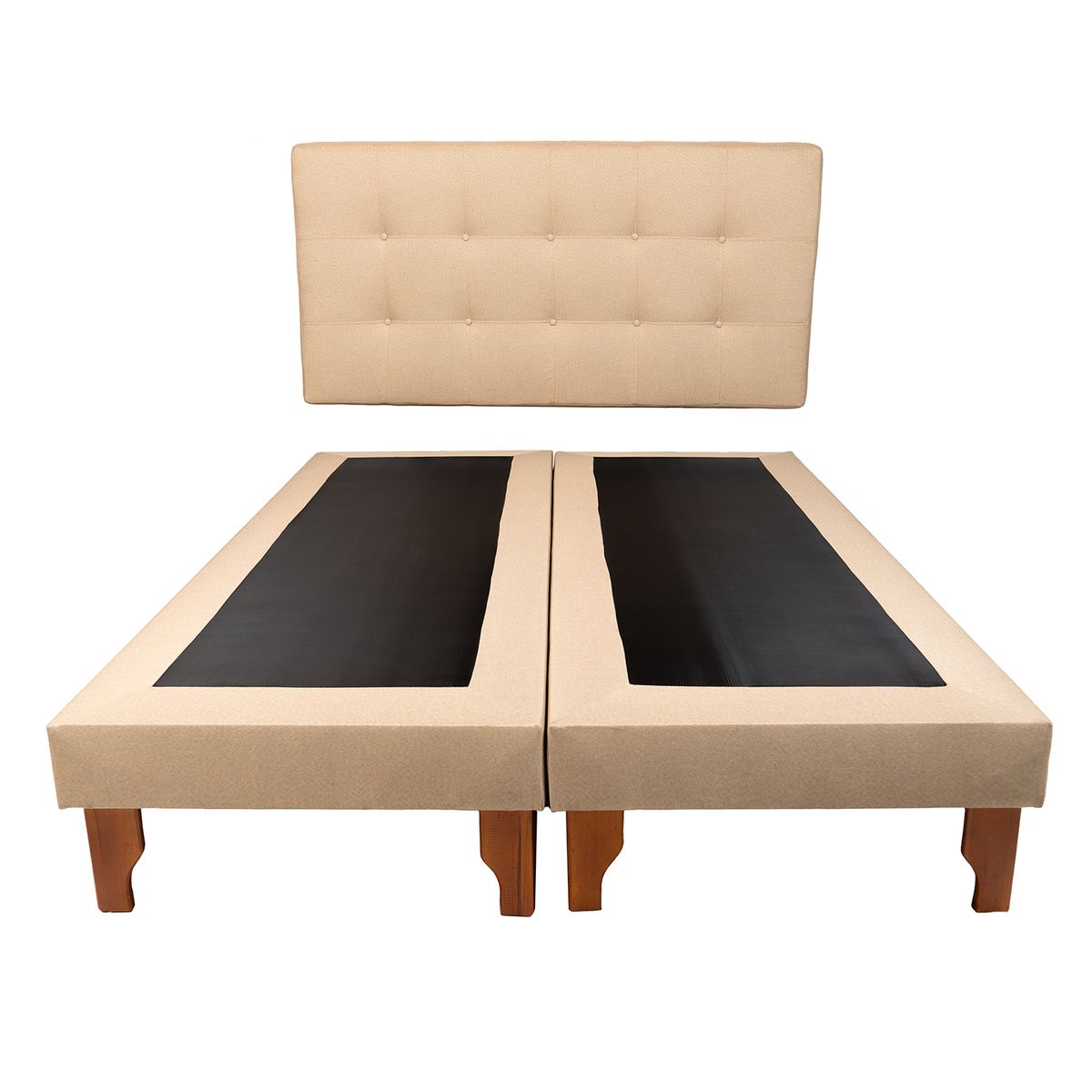 MUEBLES NEW - CAMA SUPER KING BEIGE LINO