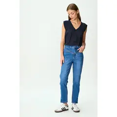 IO - Jeans Skinny Liso Azul