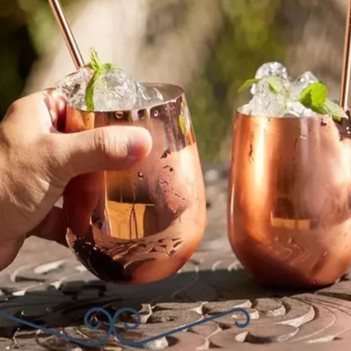 GENERICO - pack 2 vasos lisos cobre moscow