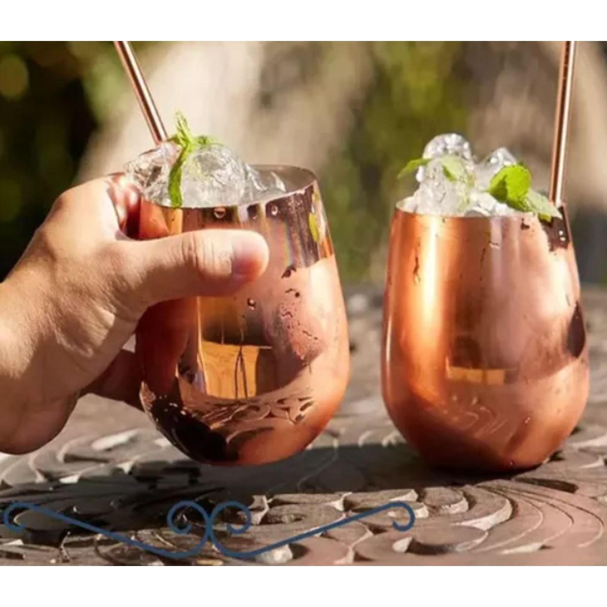 GENERICO - pack 2 vasos lisos cobre moscow