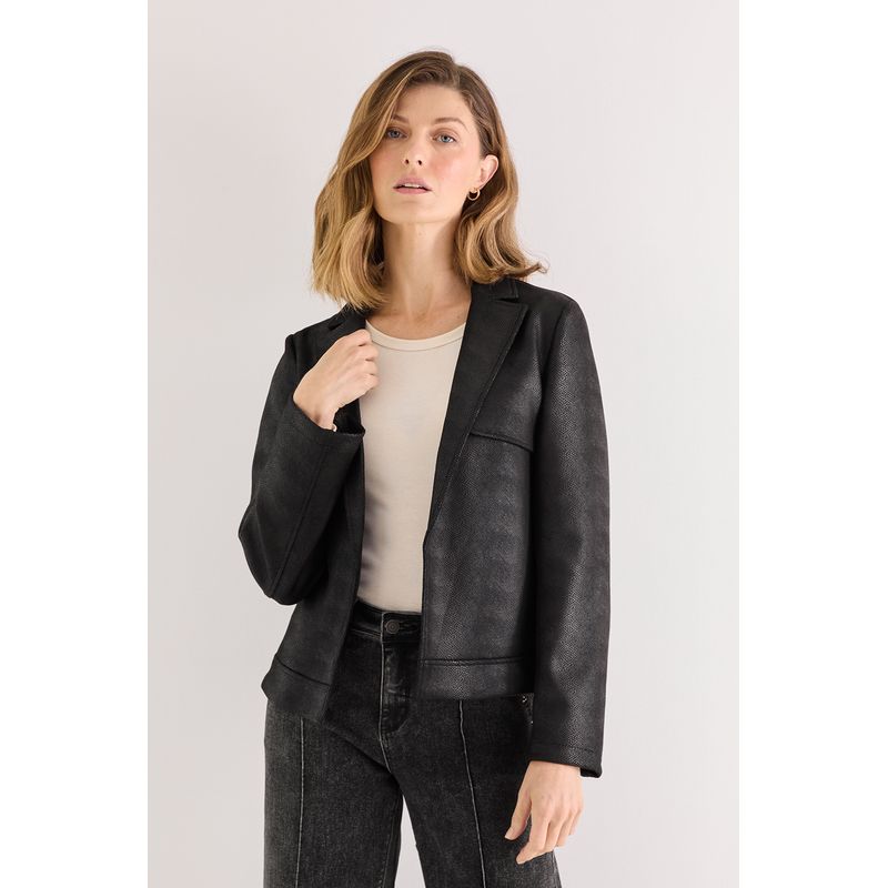 MA GRIFFE - Chaqueta Negro Mujer Magriffe