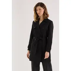 MA GRIFFE - Trench Cruzado Negro Magriffe
