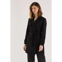 MA GRIFFE - Trench Cruzado Negro Magriffe