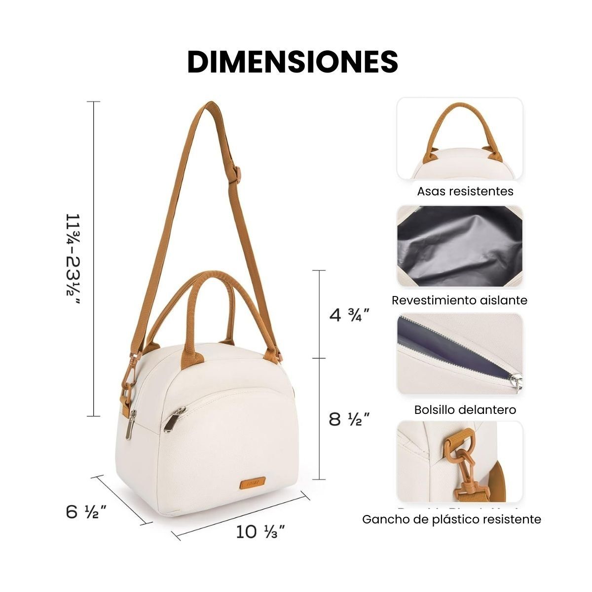 TOURIT - Tourit Lonchera Térmica Femenina 94L - Blanco