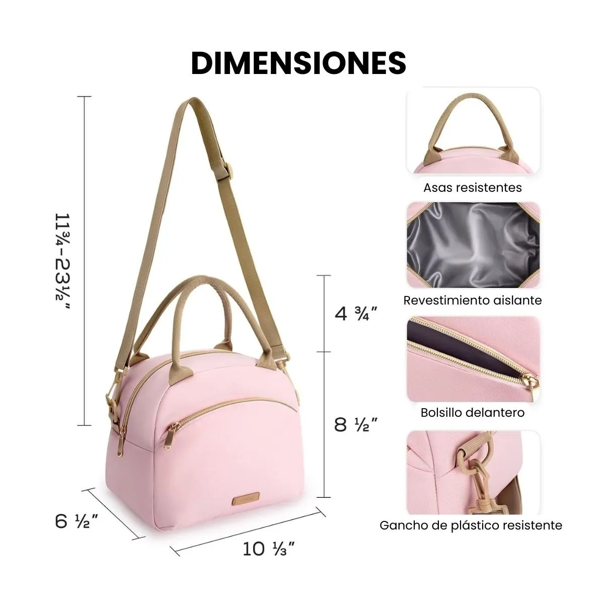 TOURIT - Tourit Lonchera Térmica Femenina 94L - Rosado