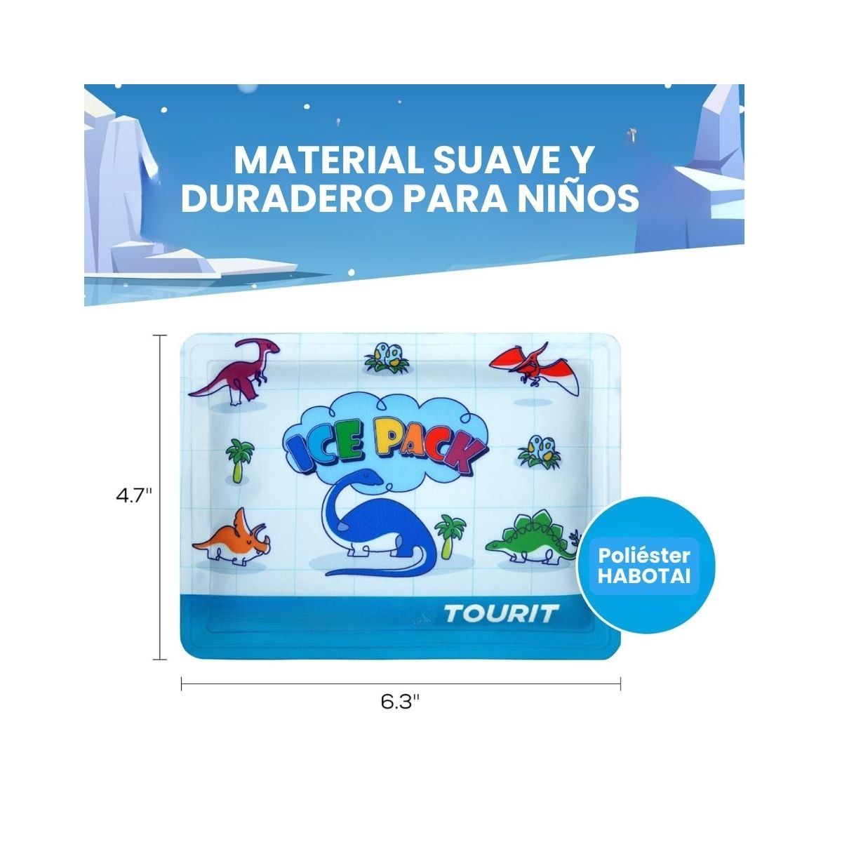 TOURIT - Tourit Hielos Reutilizables para Niños Pack x4